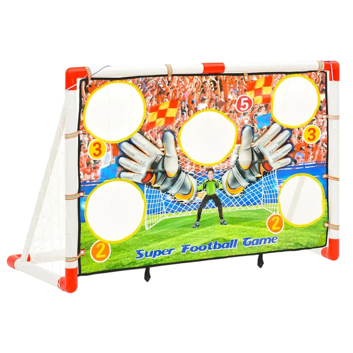 The Ball Depot ball game: Soccer Goal Set with Target Wall