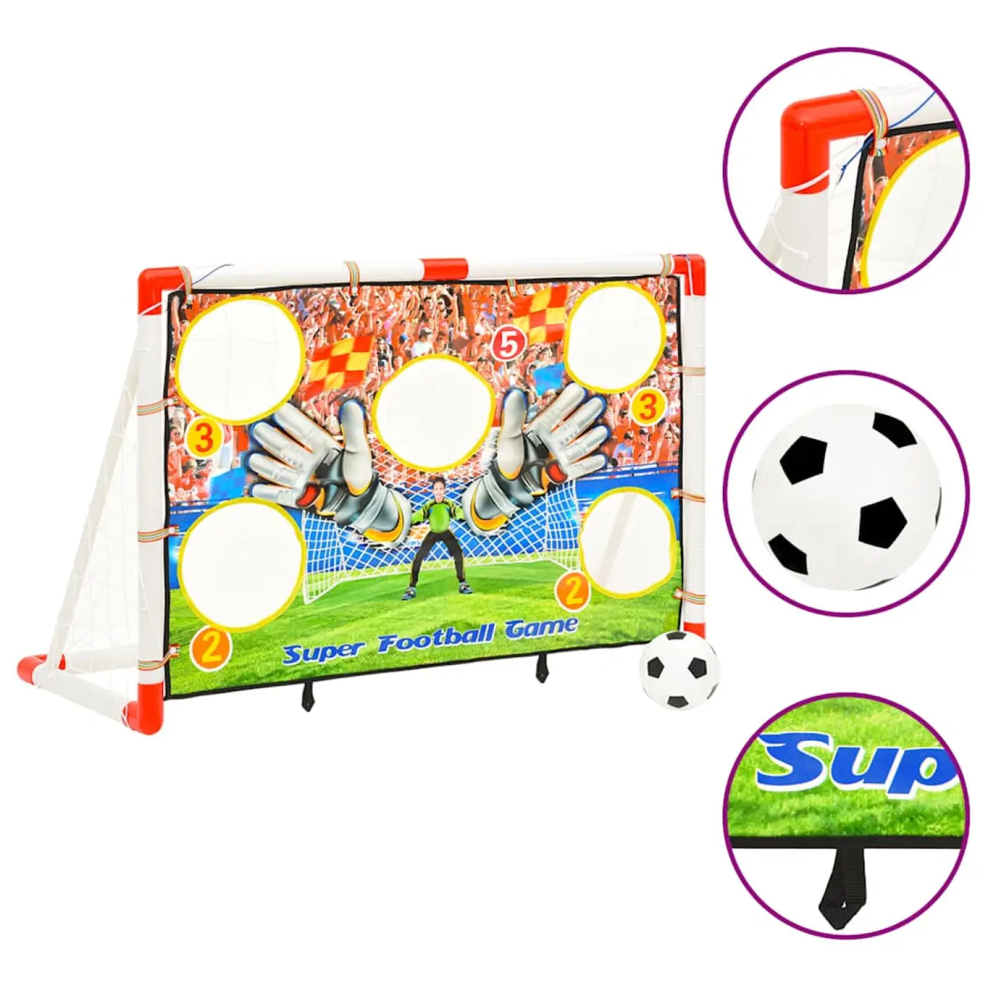 The Ball Depot ball game: Soccer Goal Set with Target Wall