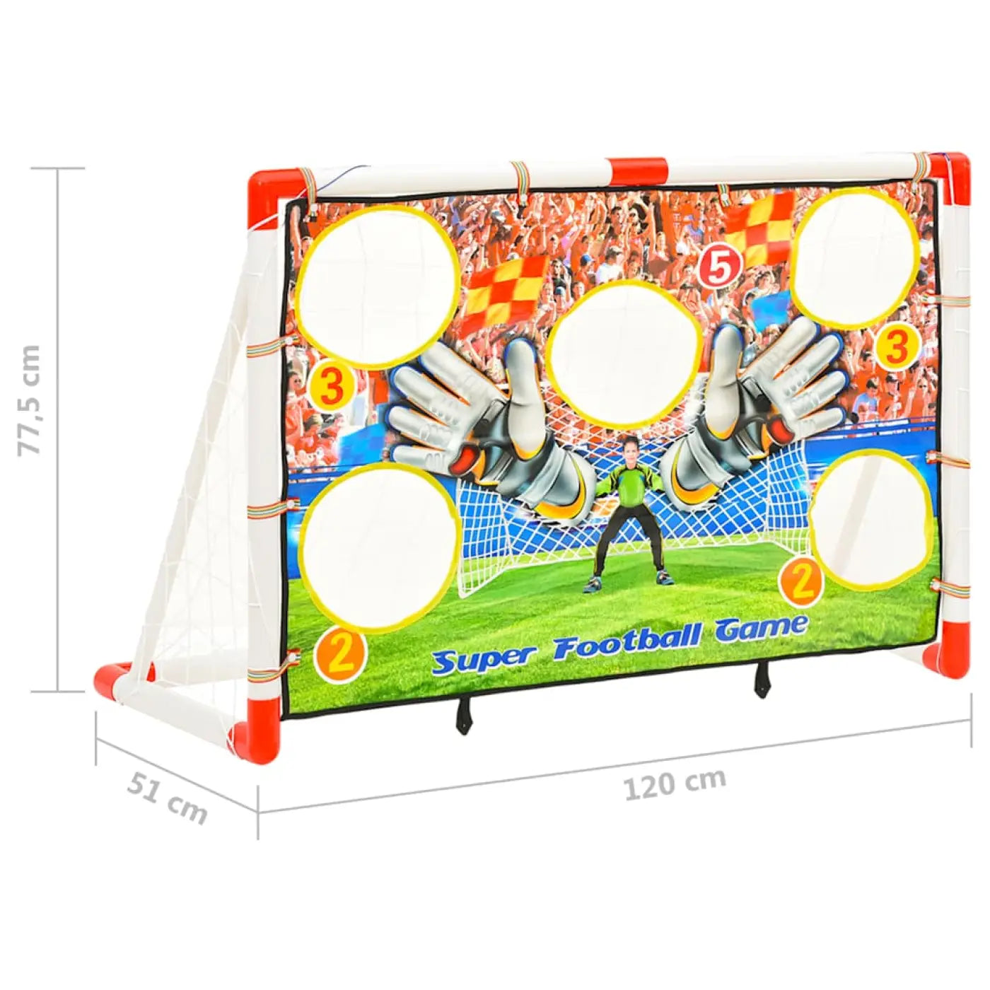 The Ball Depot ball game: Soccer Goal Set with Target Wall