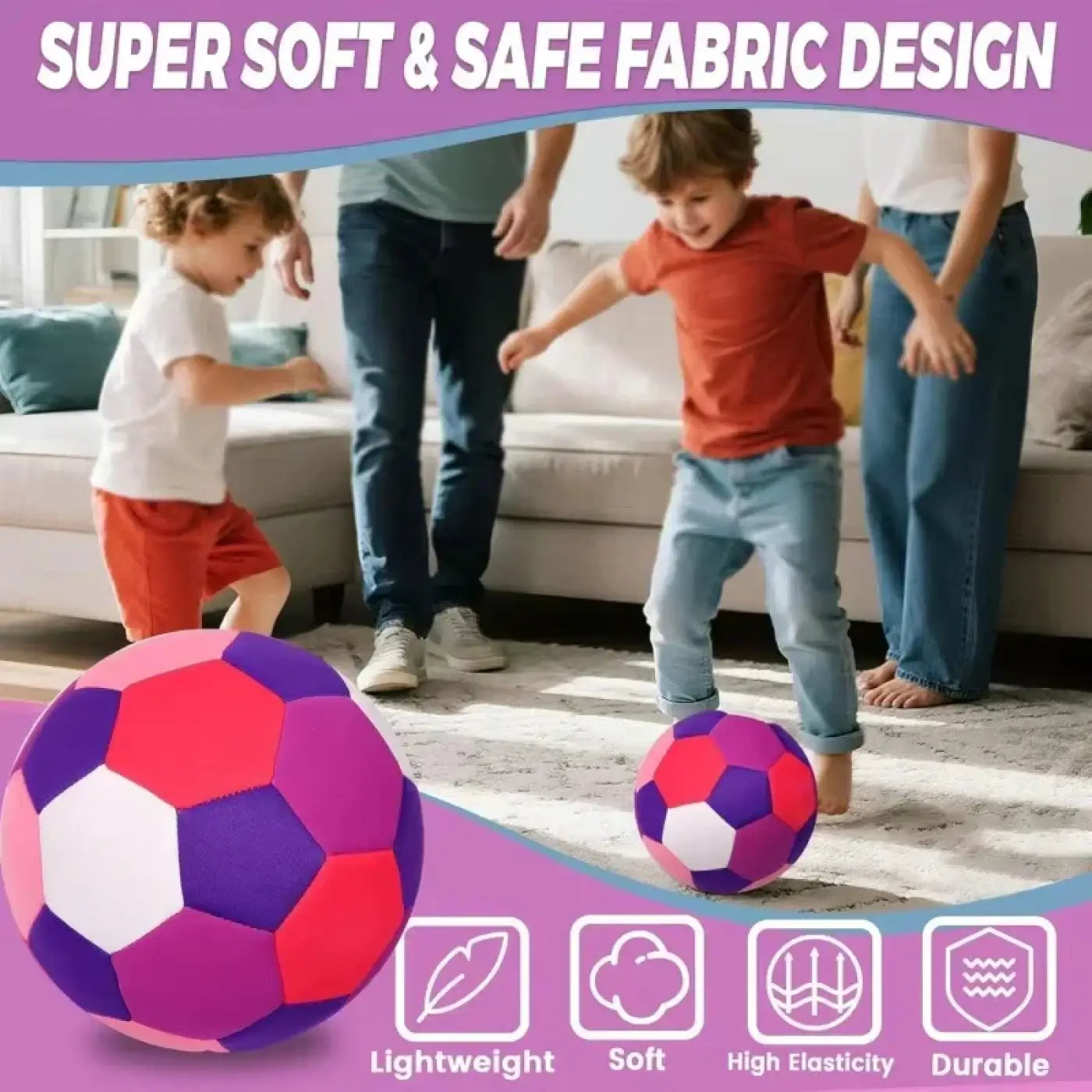 The Ball Depot kids soccer ball: Soft Fabric Indoor Kids Soccer Ball