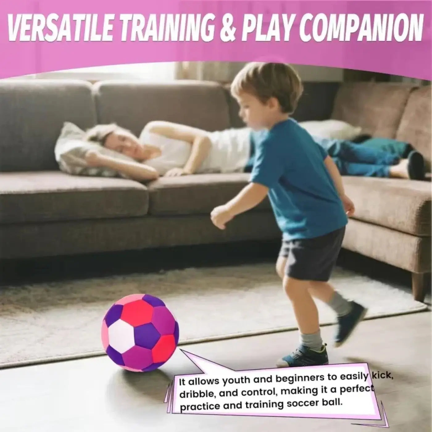 The Ball Depot kids soccer ball: Soft Fabric Indoor Kids Soccer Ball