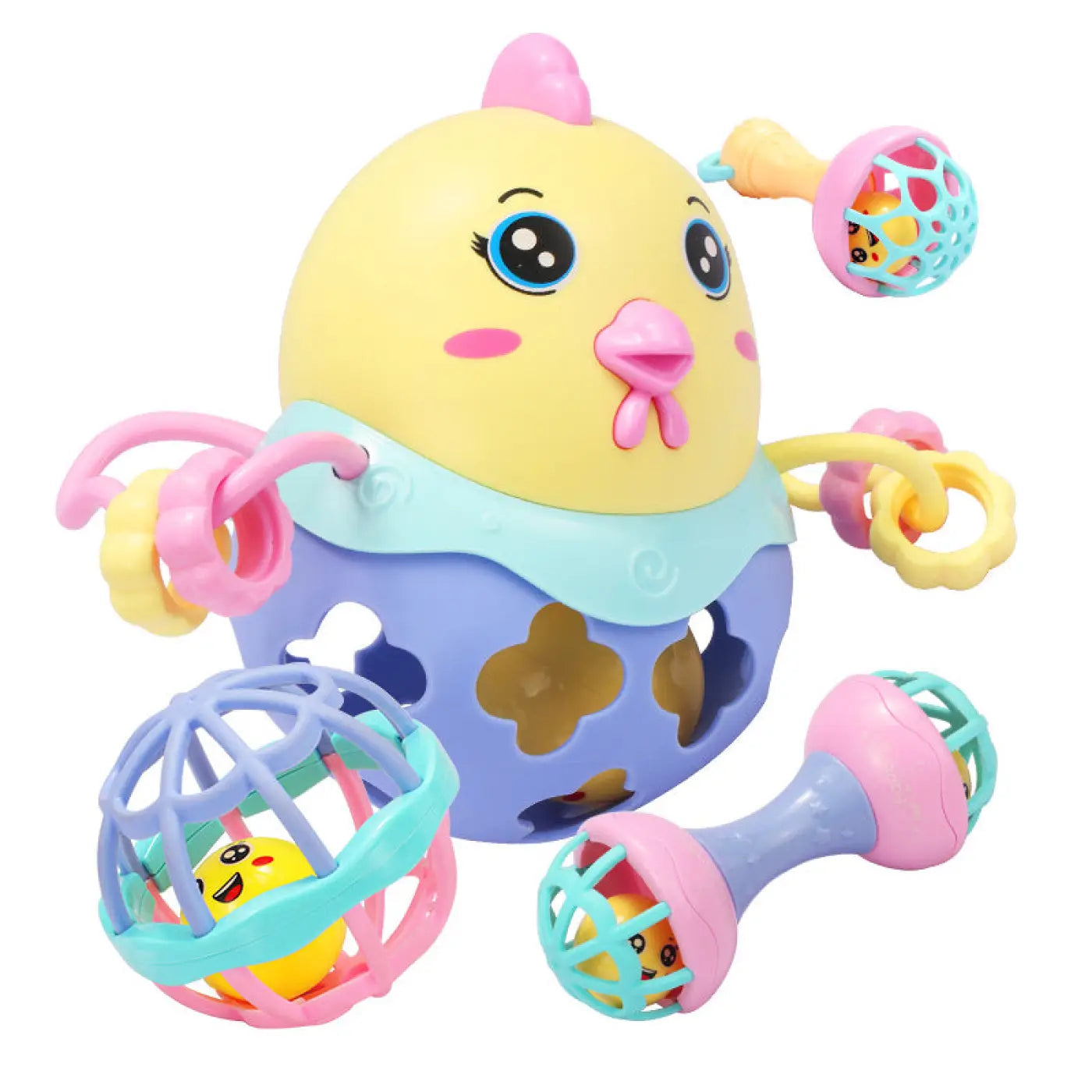 The Ball Depot baby balls: Soft rubber animal baby ball play set