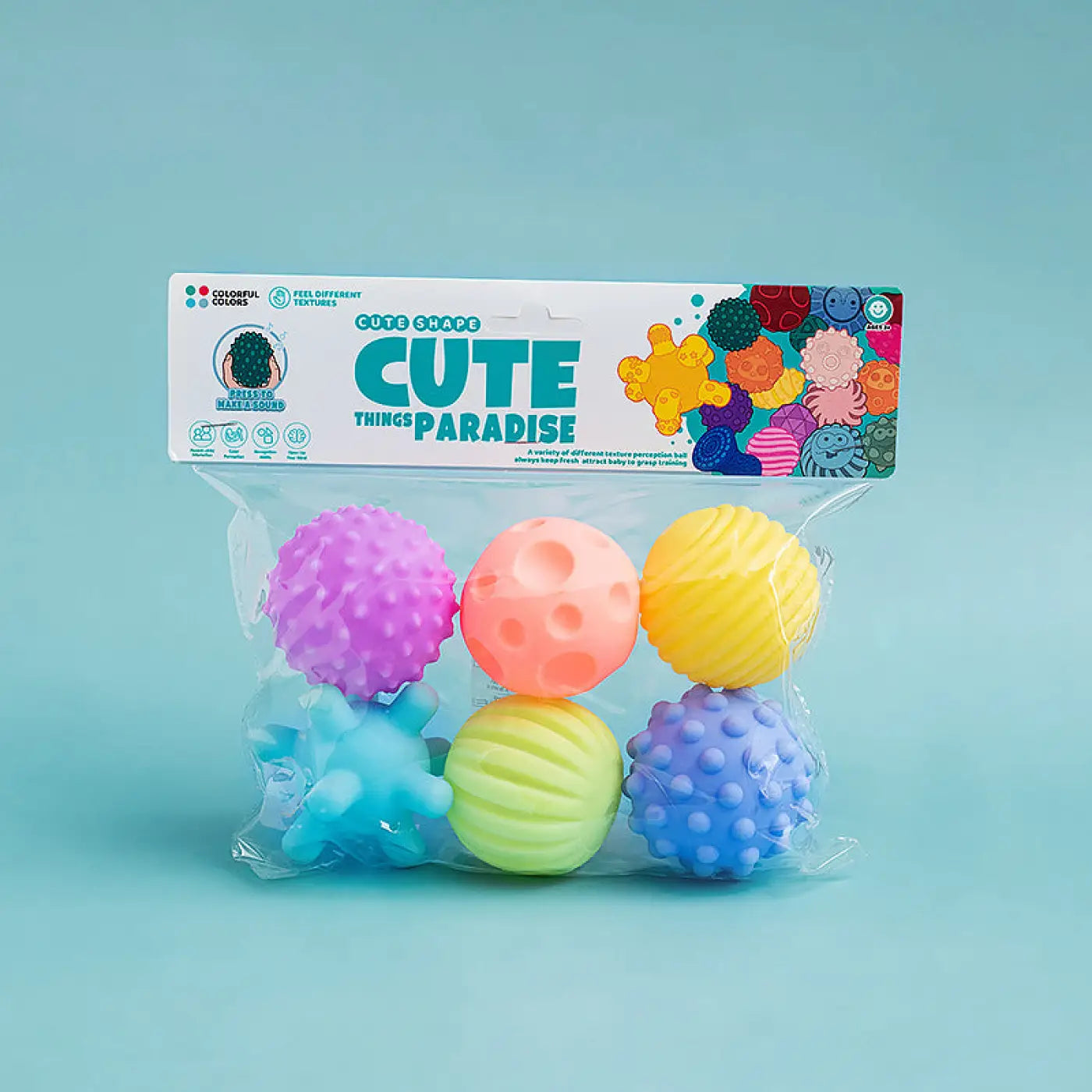The Ball Depot baby balls: Soft Rubber Baby Grasping Ball