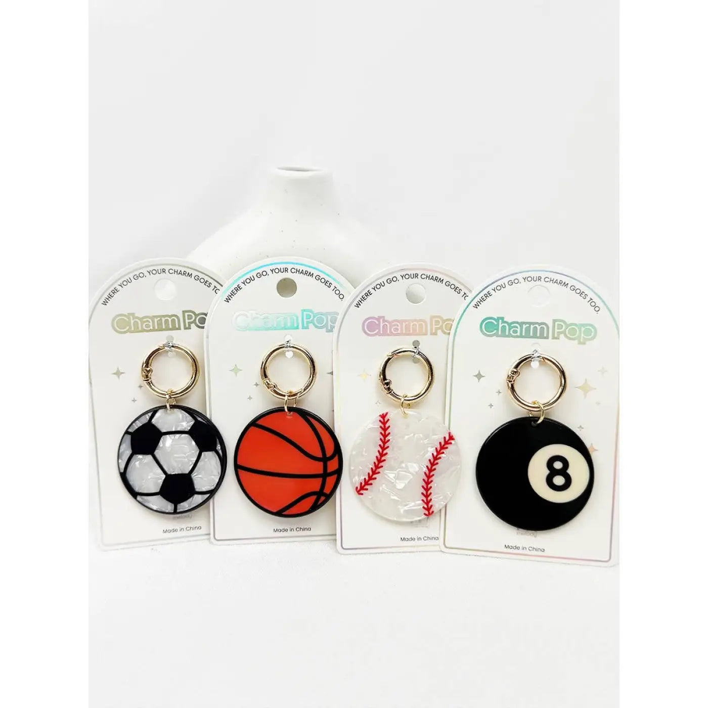 Love and Repeat keychain: Sports Ball Key Charm