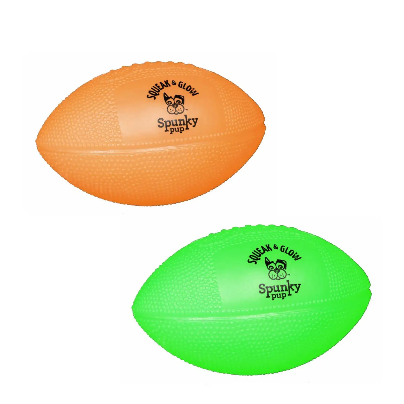 Spunky Pup glow dog ball: Squeak and Glow Dog Football