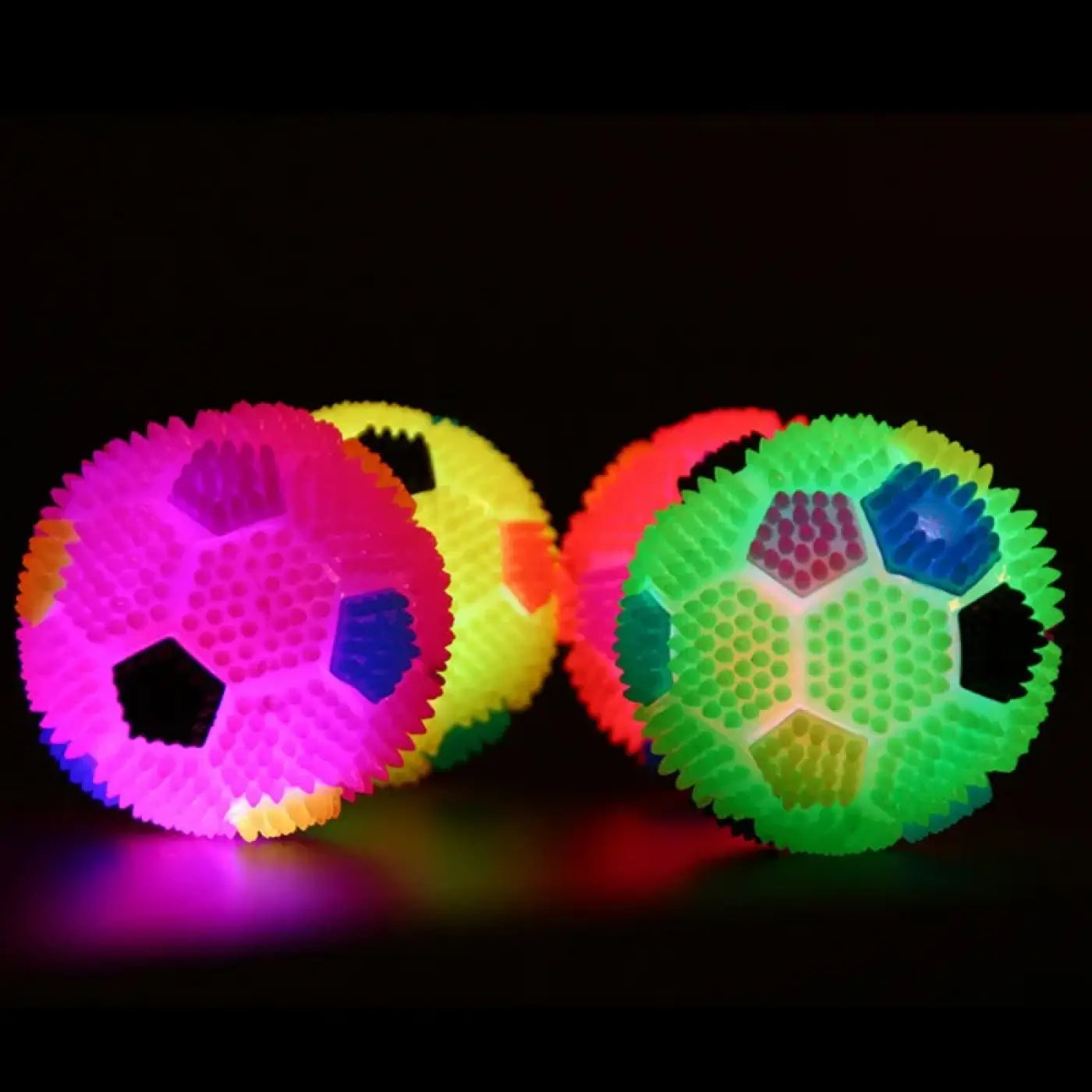 The Ball Depot glow dog ball: Squeak Light Soccer Ball for Dogs