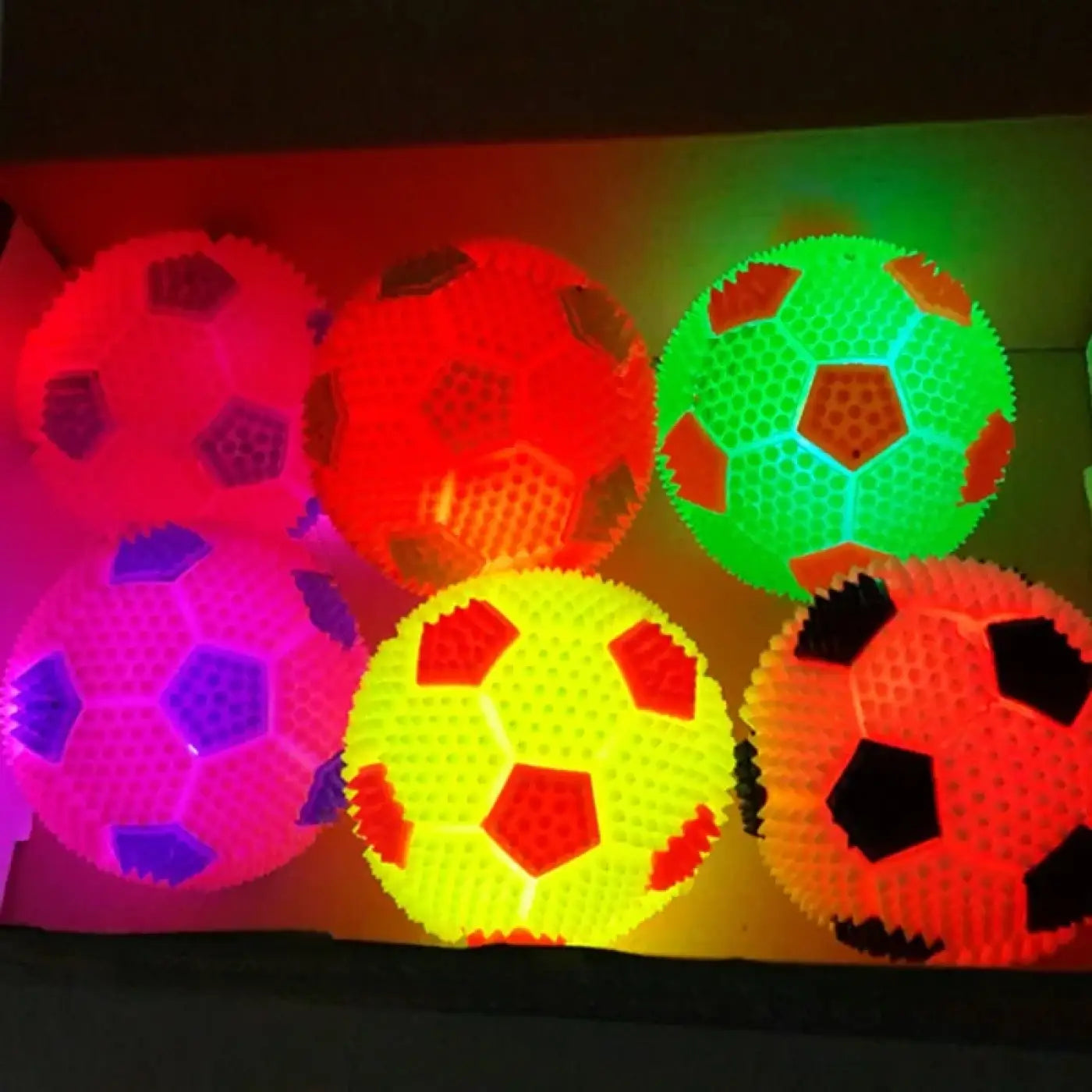 The Ball Depot glow dog ball: Squeak Light Soccer Ball for Dogs