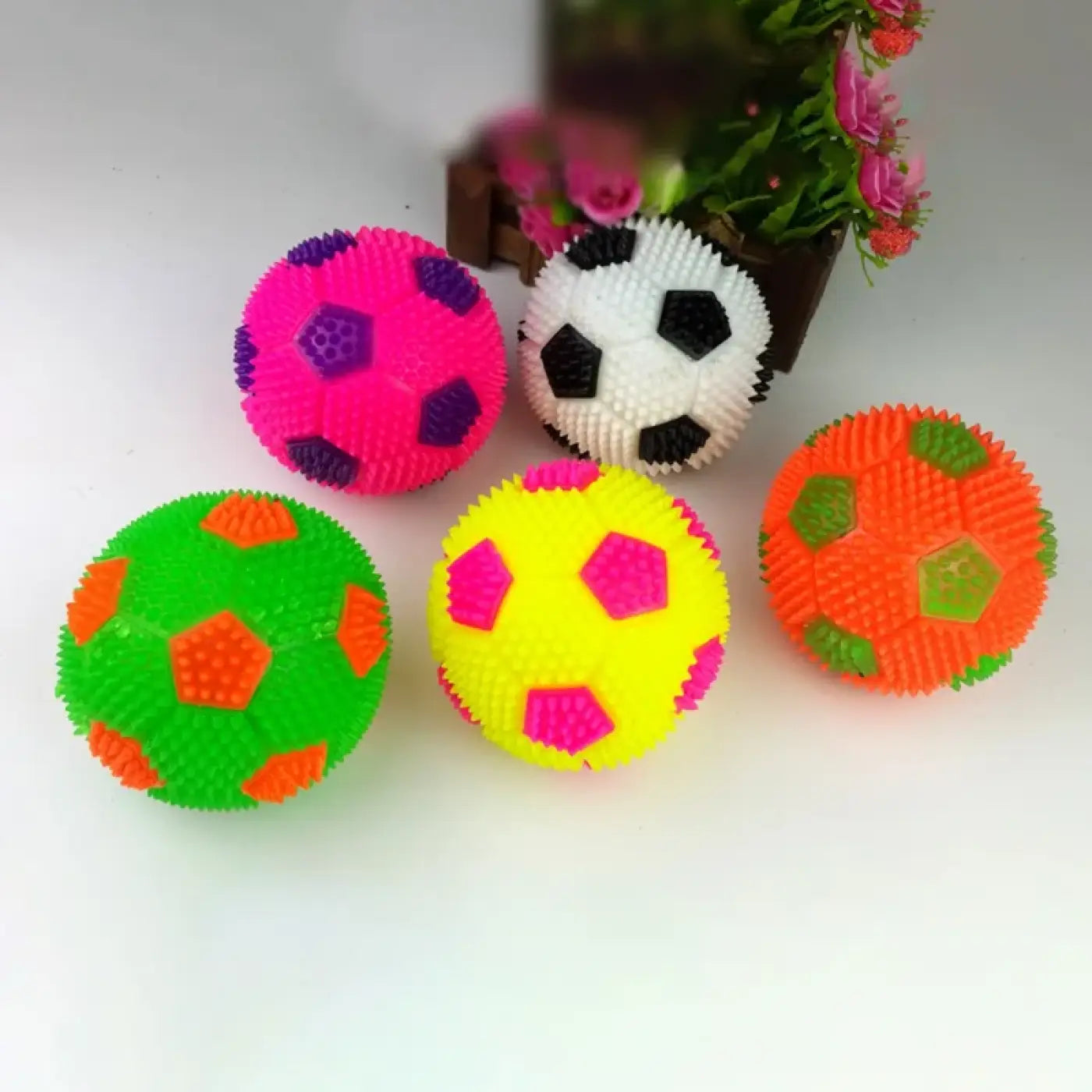 The Ball Depot glow dog ball: Squeak Light Soccer Ball for Dogs