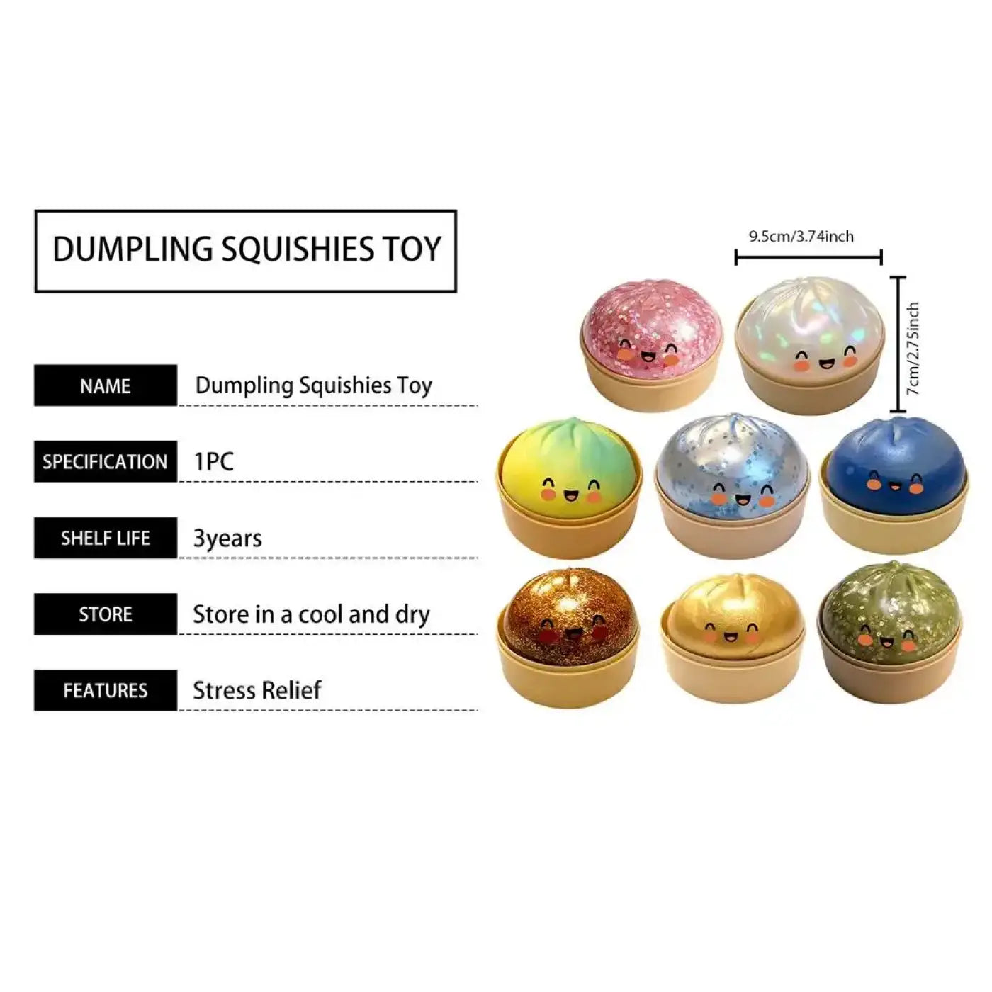The Ball Depot stress balls: Squishy's Dumpling Toy Squeeze Ball