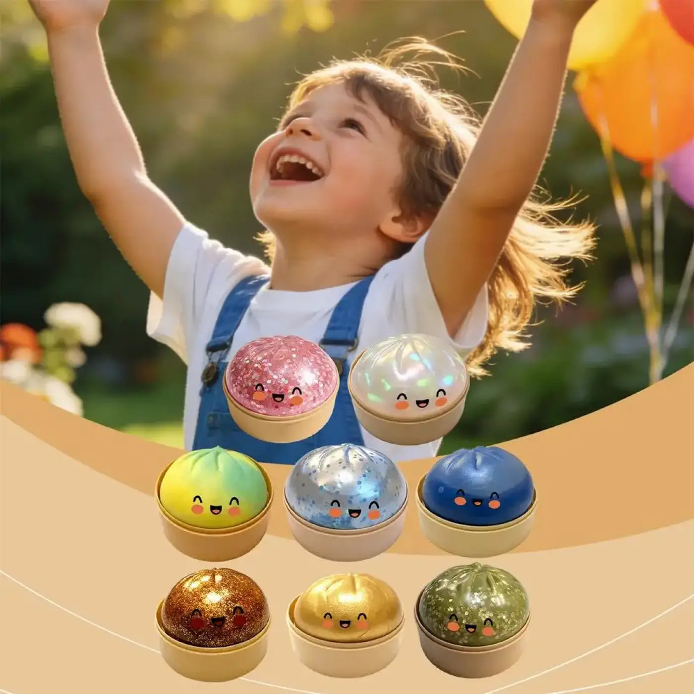 The Ball Depot stress balls: Squishy's Dumpling Toy Squeeze Ball