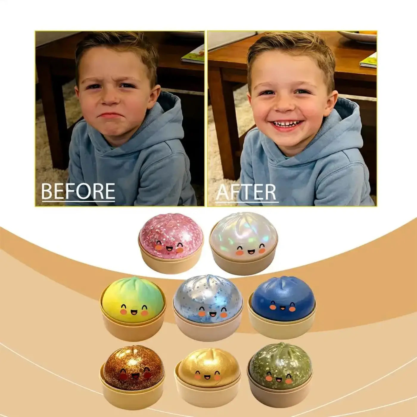 The Ball Depot stress balls: Squishy's Dumpling Toy Squeeze Ball