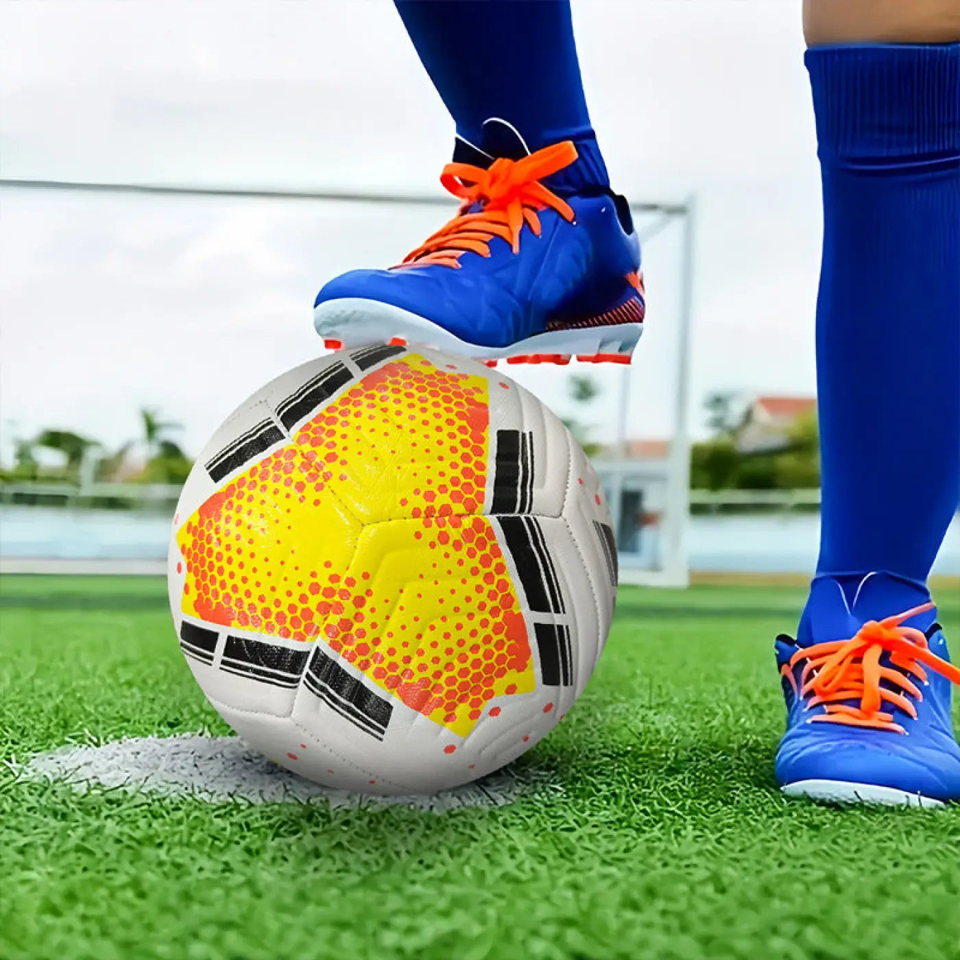 The Ball Depot soccer ball: Standard No. 5 PVC Machine Sewn Soccer Ball