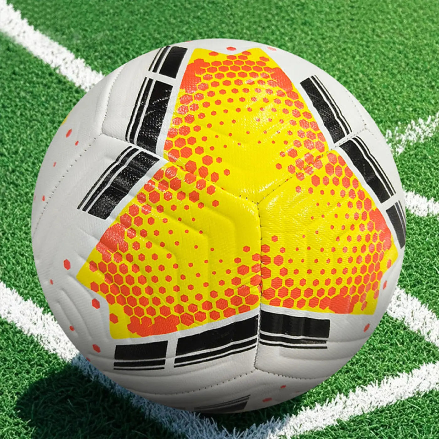 The Ball Depot soccer ball: Standard No. 5 PVC Machine Sewn Soccer Ball