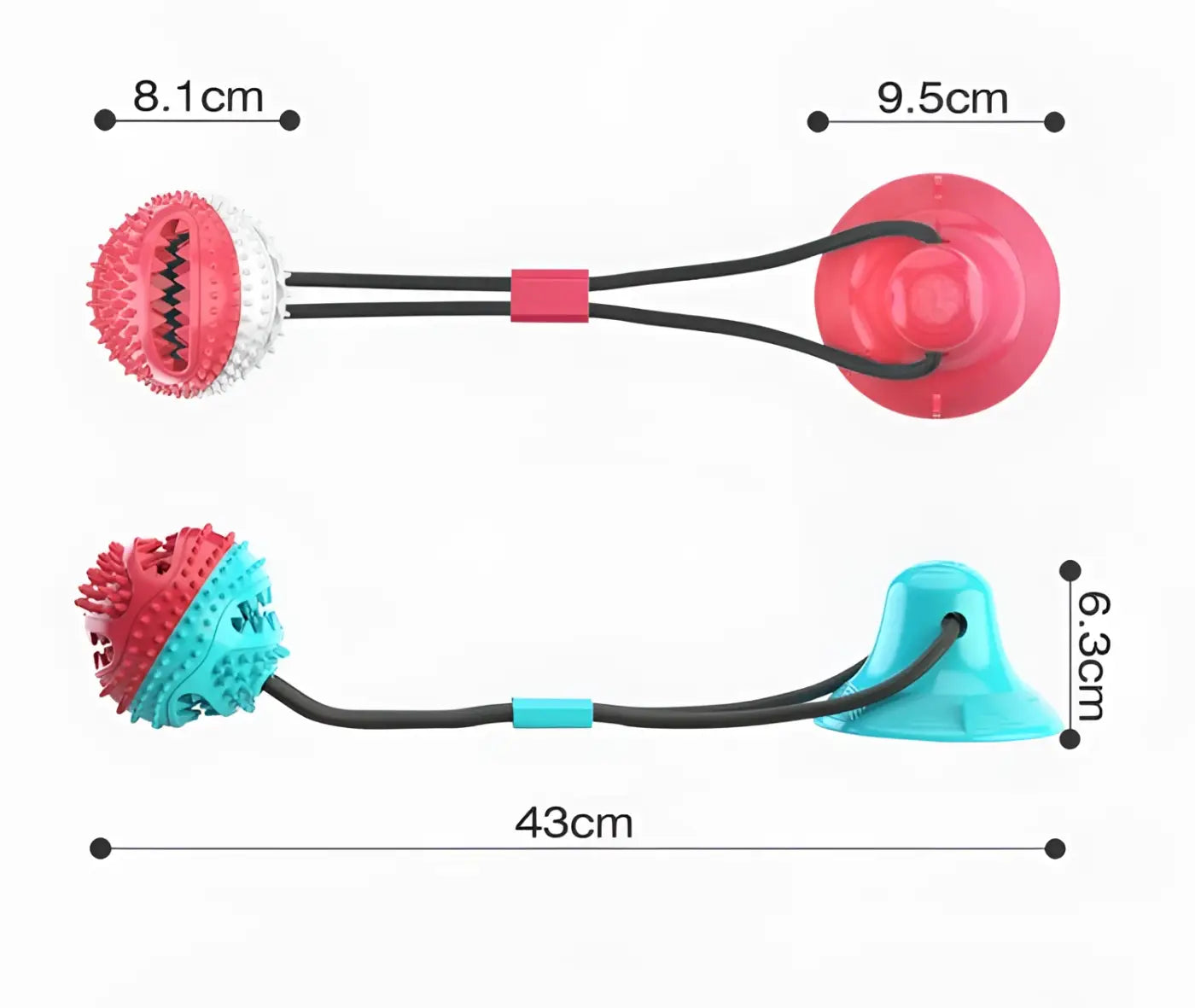 The Ball Depot dog ball: Sucker drawstring ball