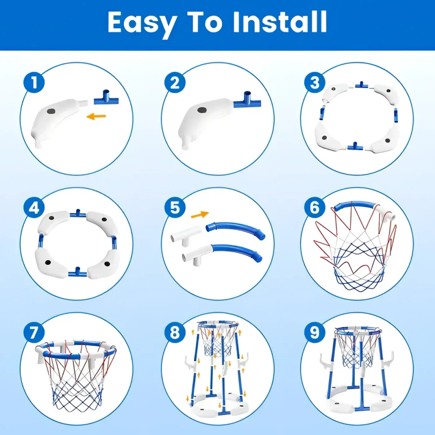 The Ball Depot ball game: Summer Pool Basketball Hoop Toy Set With 4 Basketballs