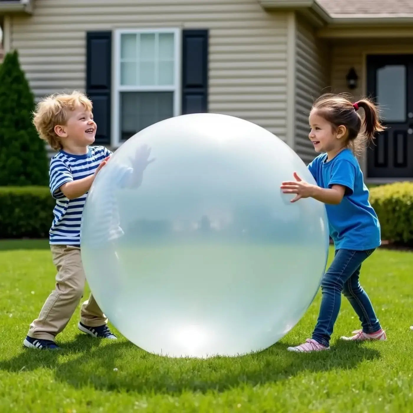 The Ball Depot : Super Magic Bubble Balls, Inflatable Water Ball, Transparent Bouncy Balloons, Water Fun for Outdoor Play,Pool party gift