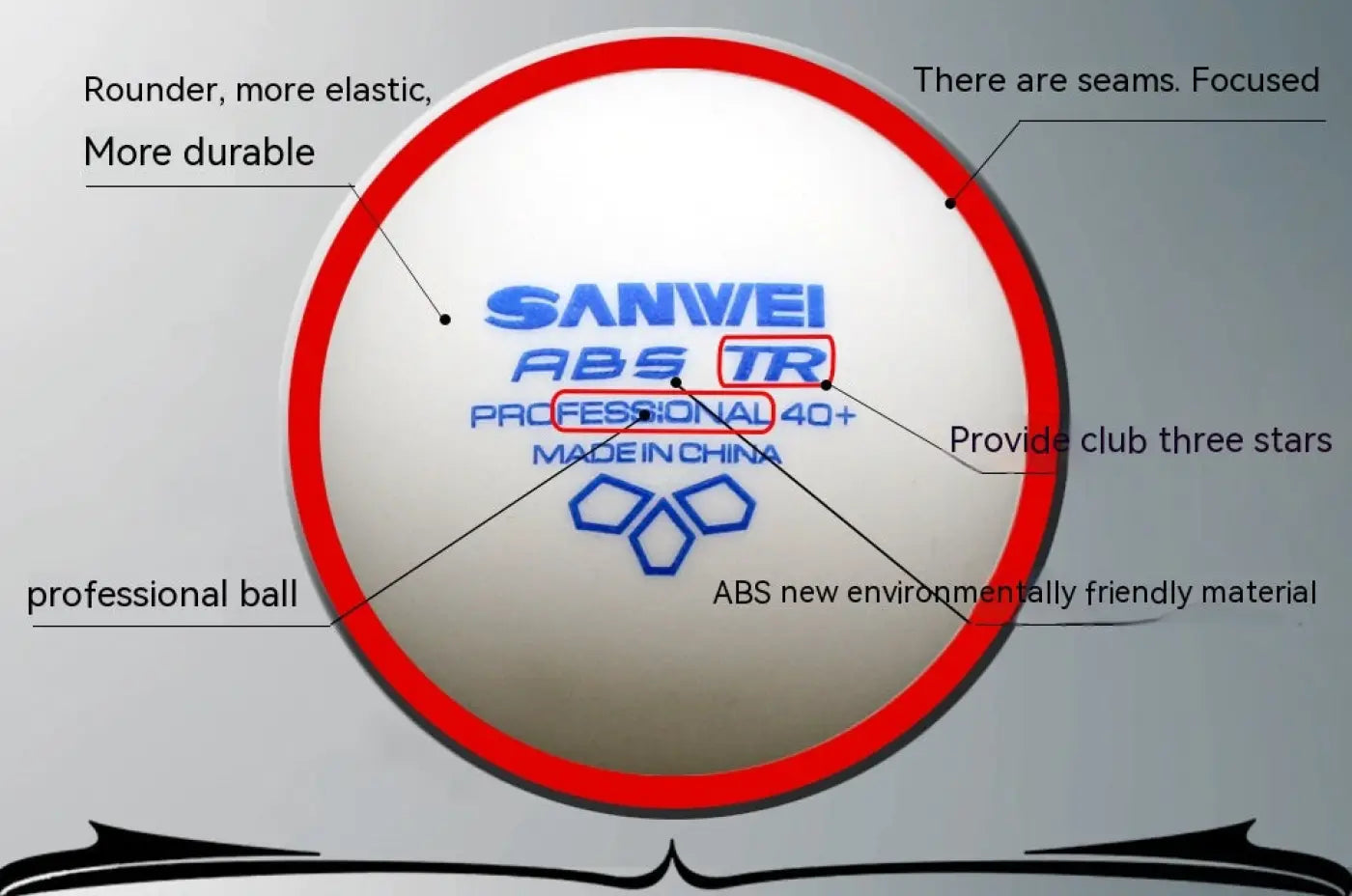 The Ball Depot table tennis: Three-dimensional TR Table Tennis Balls 100 Pcs