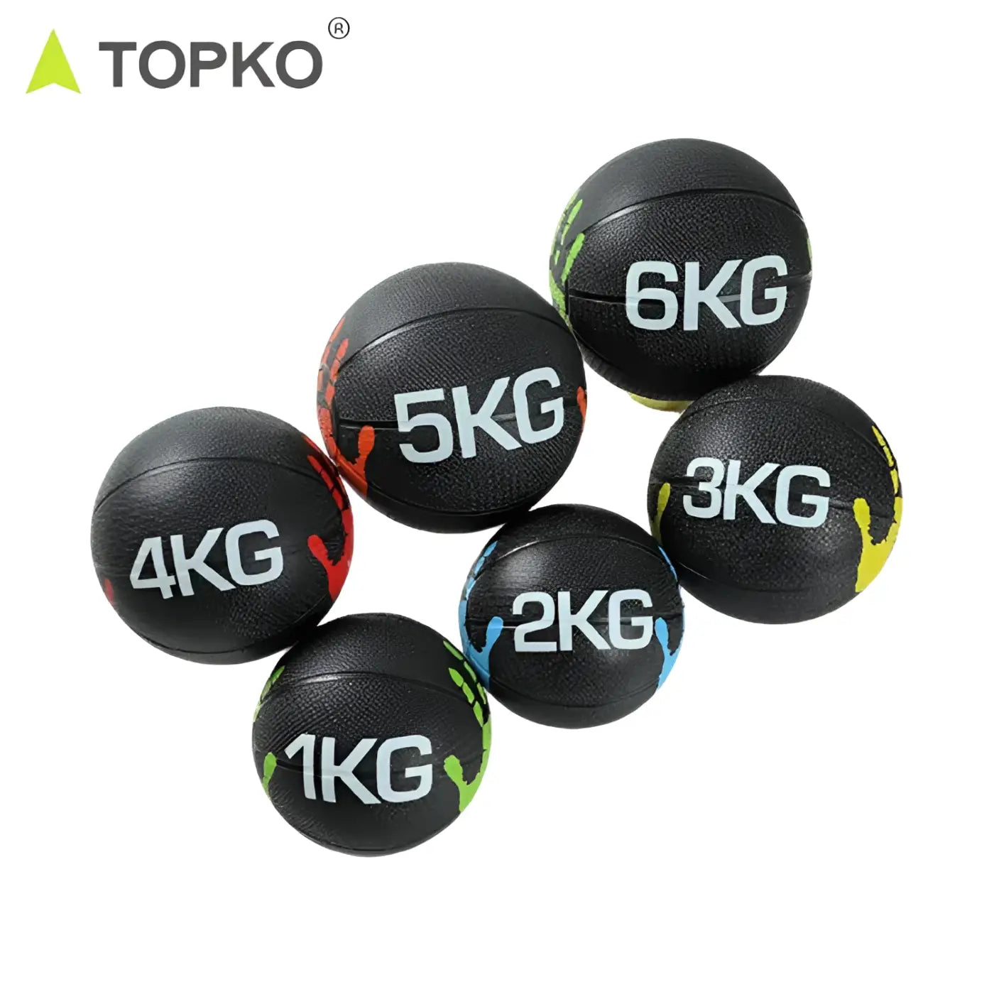 The Ball Depot : TOPKO Custom logo Fitness Training Equipment Hands Grip Eco-friendly Rubber Medicine Ball