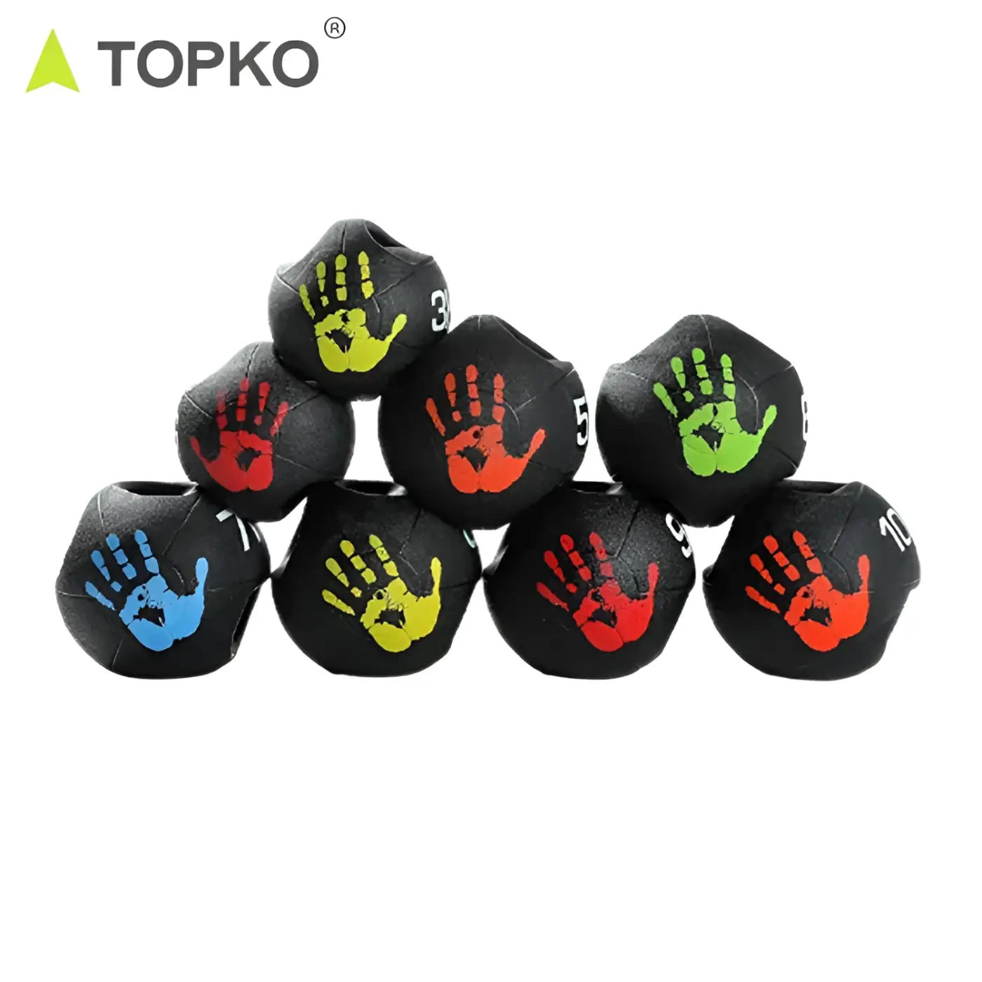 The Ball Depot : TOPKO Custom logo Fitness Training Equipment Hands Grip Eco-friendly Rubber Medicine Ball