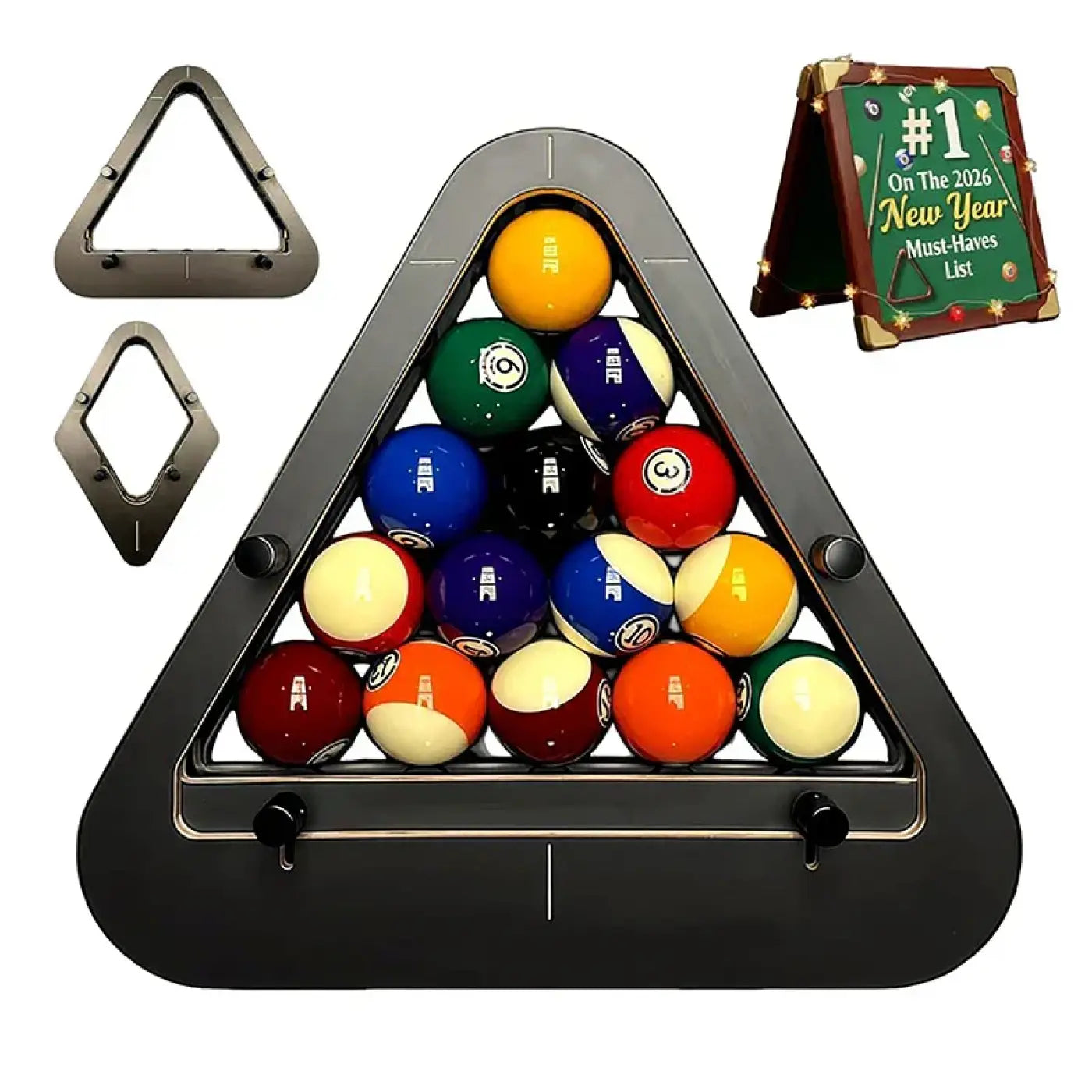 The Ball Depot pool ball rack: Tournament Standard Professional Pool Ball Rack