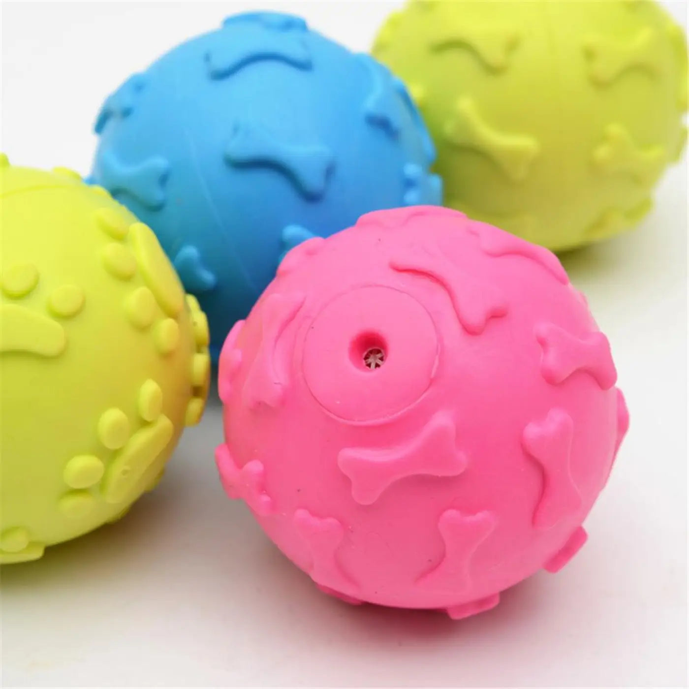 The Ball Depot small pet ball: TPR rubber pet whistle ball