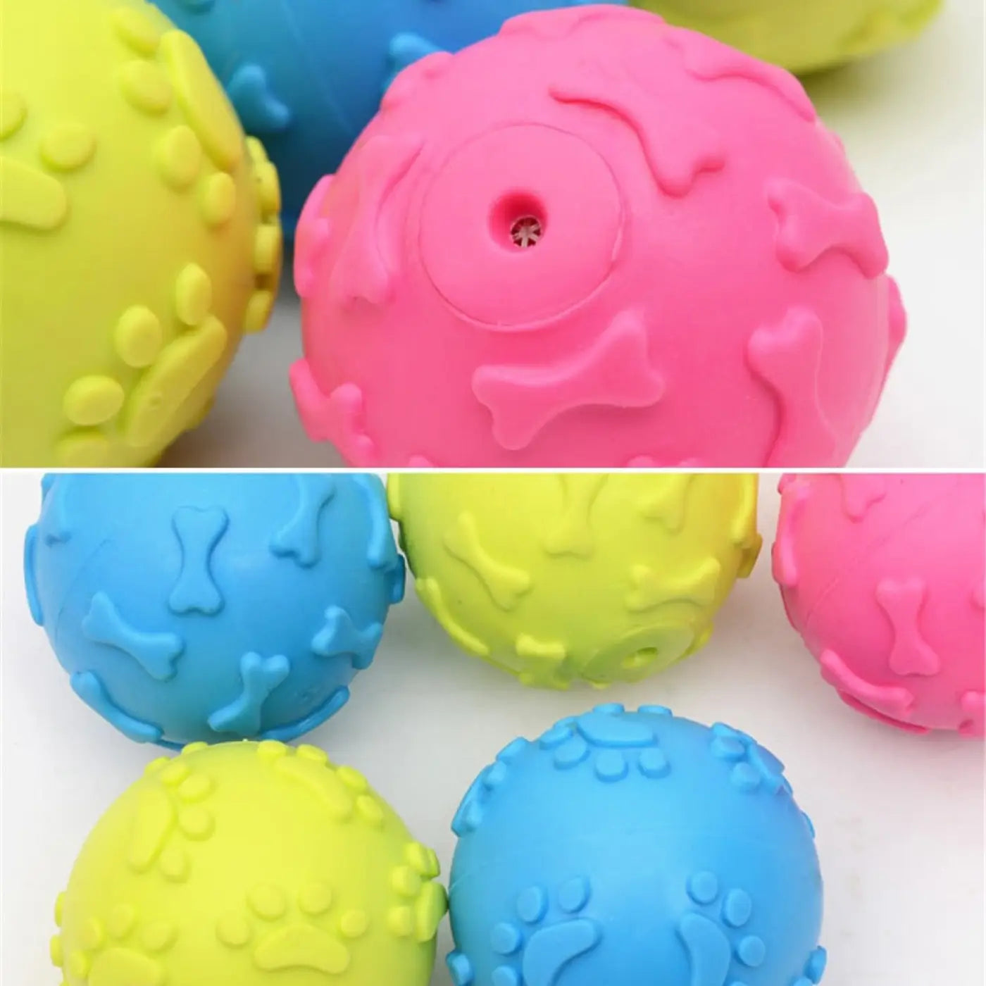The Ball Depot small pet ball: TPR rubber pet whistle ball
