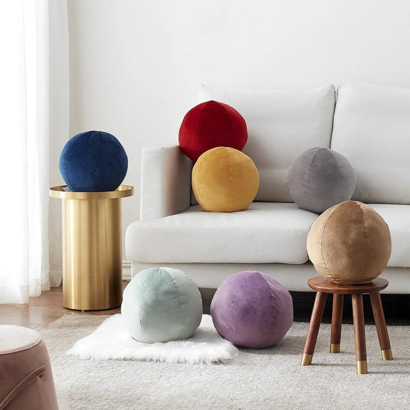The Ball Depot ball pillow: Velvet Ball Pillow