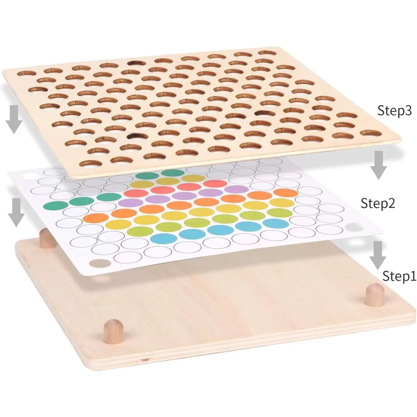 Cashymart ball game: Wooden Board Beads Learning Game,