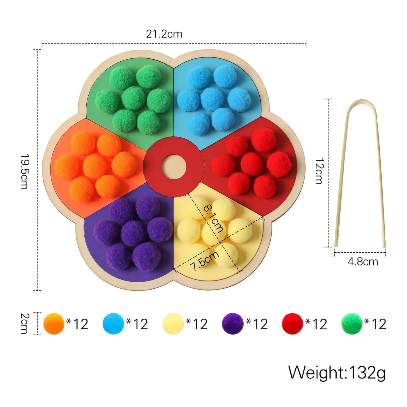 The Ball Depot baby balls: Wooden Children's Early Education Ball Game