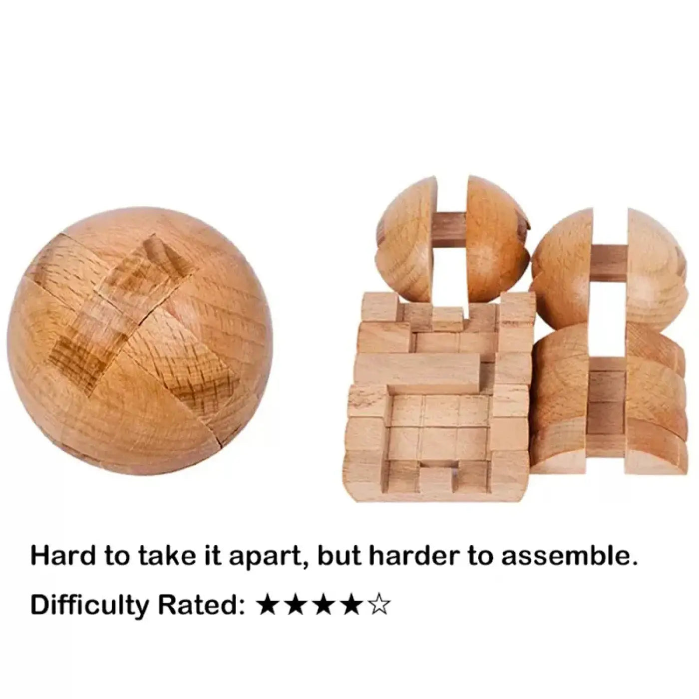 The Ball Depot puzzle ball: Wooden Kongming Lock Puzzle Ball
