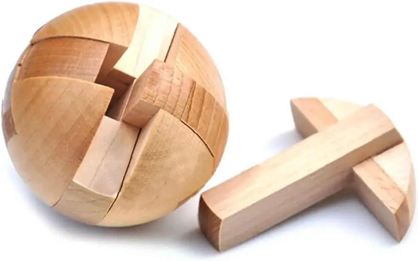The Ball Depot puzzle ball: Wooden Kongming Lock Puzzle Ball