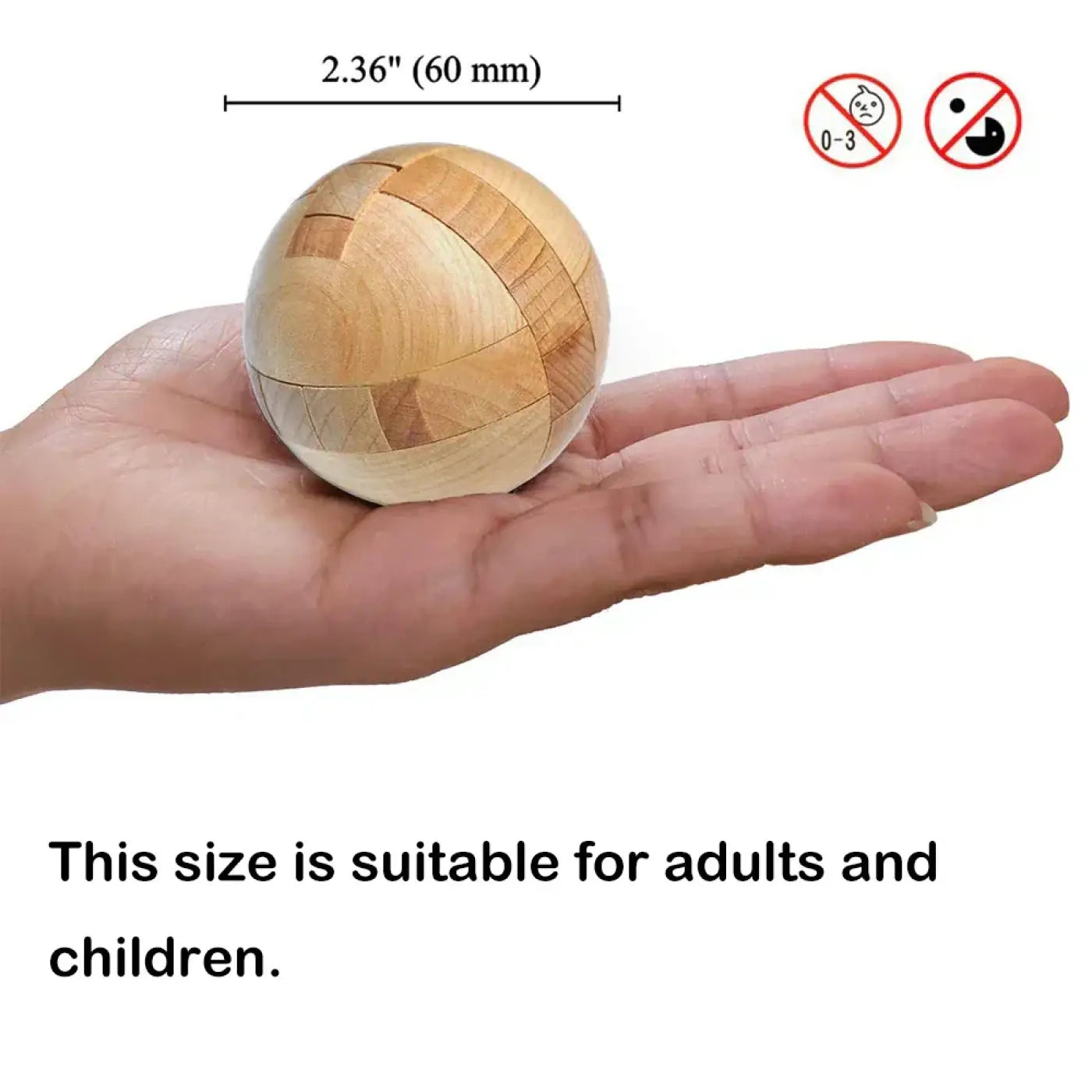 The Ball Depot puzzle ball: Wooden Kongming Lock Puzzle Ball