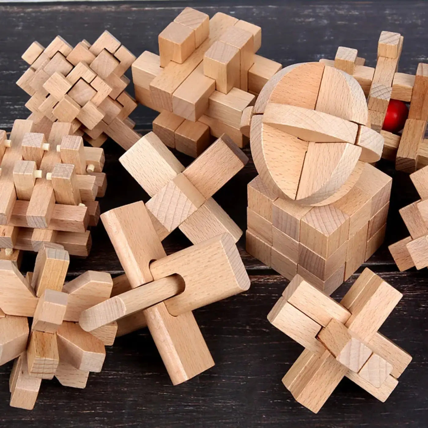 The Ball Depot puzzle ball: Wooden Luban Interlocking Puzzle