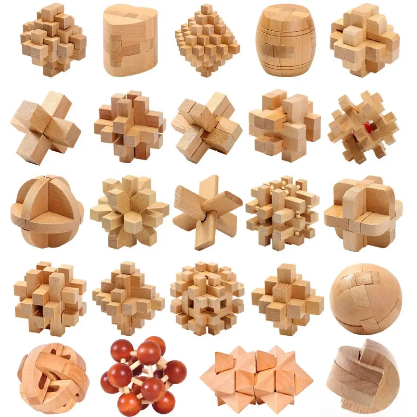 The Ball Depot puzzle ball: Wooden Luban Interlocking Puzzle