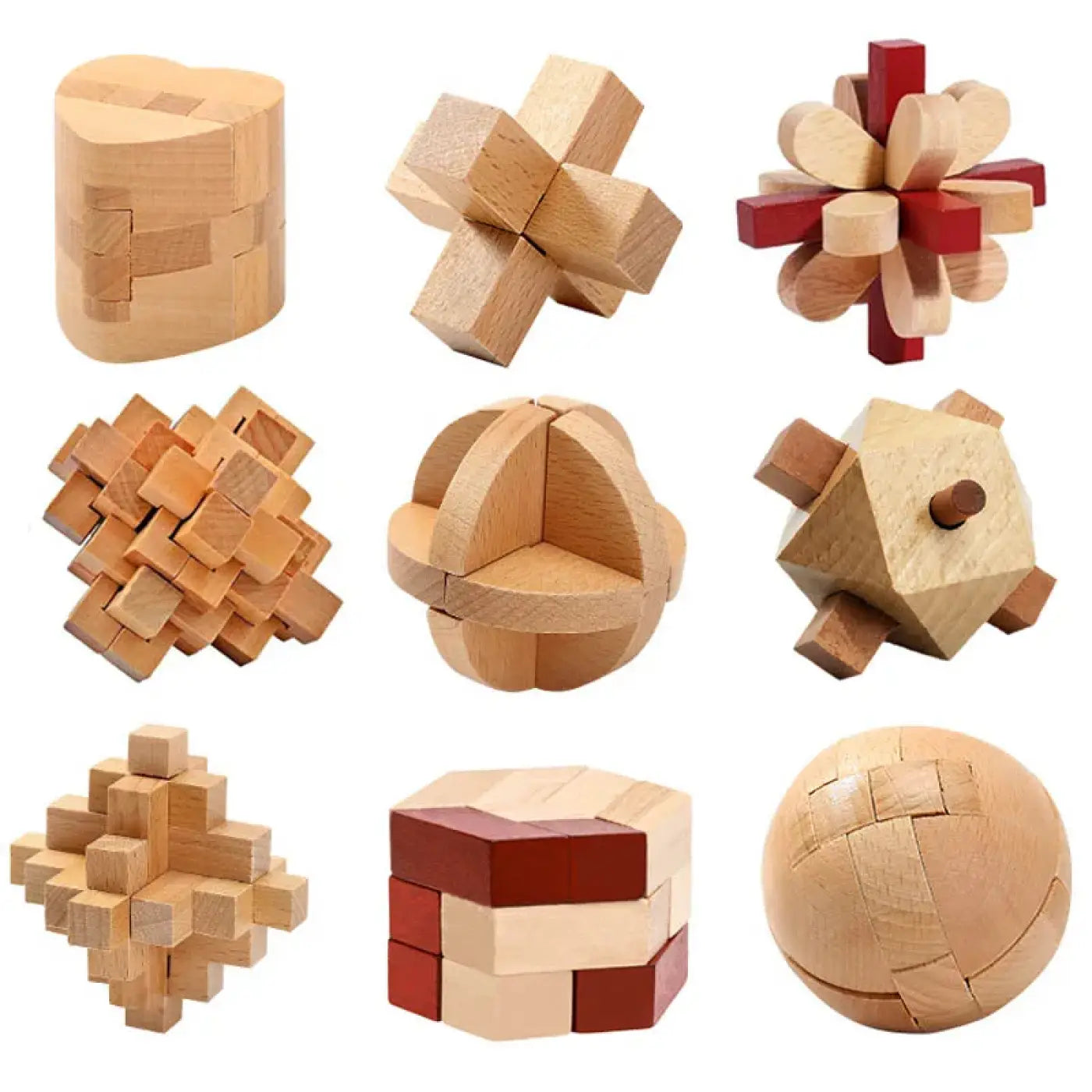 The Ball Depot puzzle ball: Wooden Luban Interlocking Puzzle