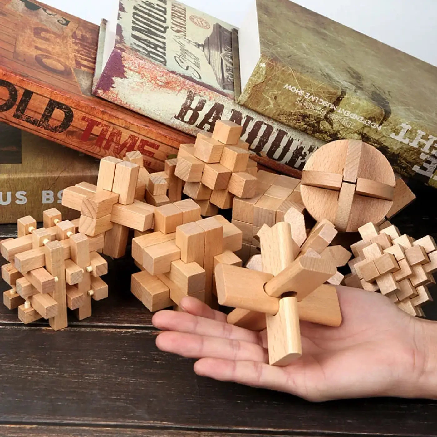 The Ball Depot puzzle ball: Wooden Luban Interlocking Puzzle