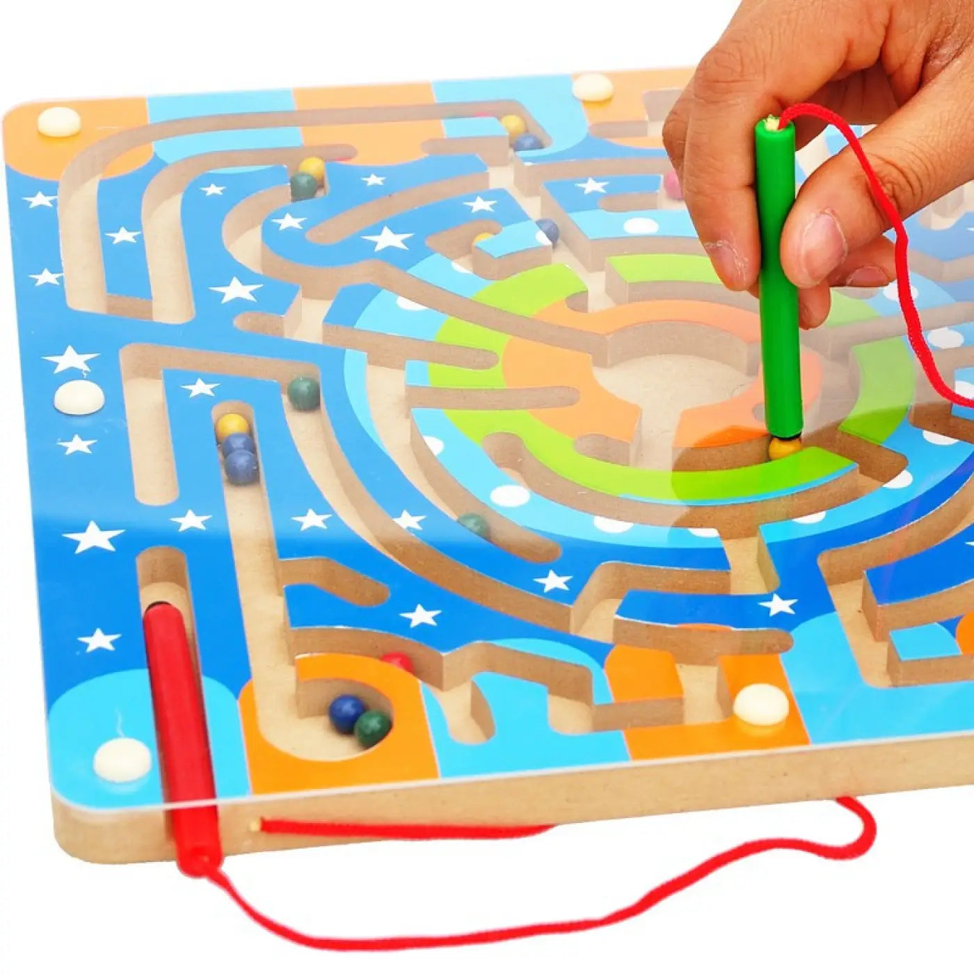 The Ball Depot puzzle ball: Wooden Magnetic Labyrinth Puzzle Ball Game